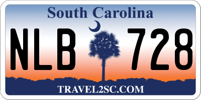 SC license plate NLB728
