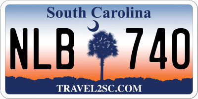 SC license plate NLB740