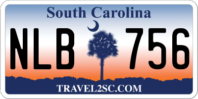 SC license plate NLB756