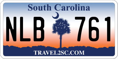 SC license plate NLB761
