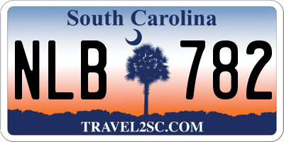 SC license plate NLB782