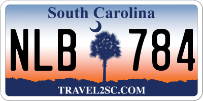 SC license plate NLB784