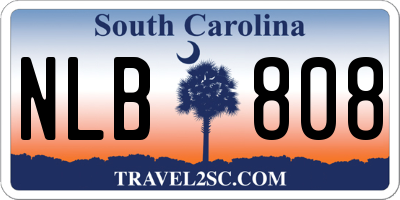 SC license plate NLB808