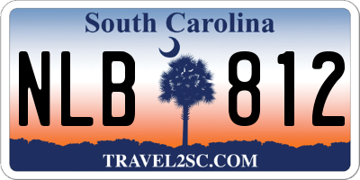 SC license plate NLB812
