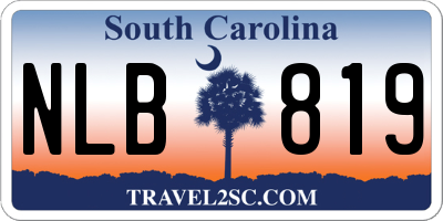 SC license plate NLB819