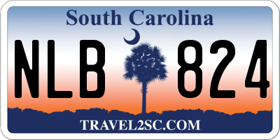 SC license plate NLB824
