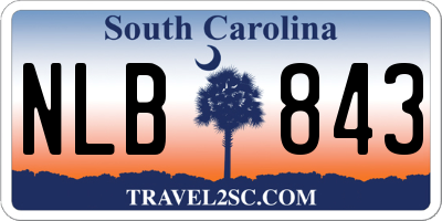 SC license plate NLB843