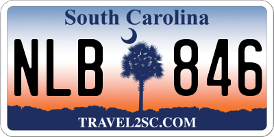 SC license plate NLB846