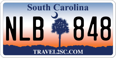 SC license plate NLB848