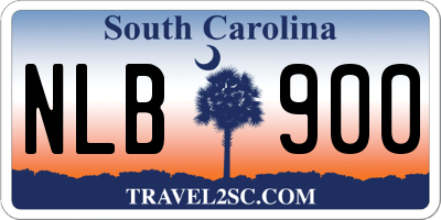 SC license plate NLB900