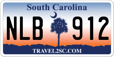 SC license plate NLB912