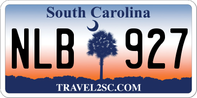 SC license plate NLB927