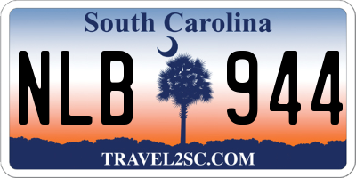 SC license plate NLB944