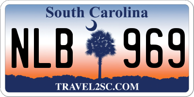SC license plate NLB969