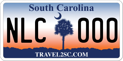 SC license plate NLC000