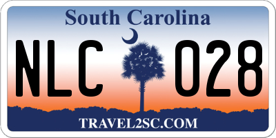 SC license plate NLC028