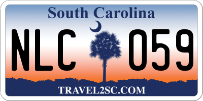 SC license plate NLC059