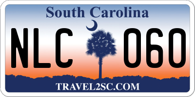 SC license plate NLC060