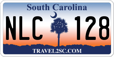 SC license plate NLC128