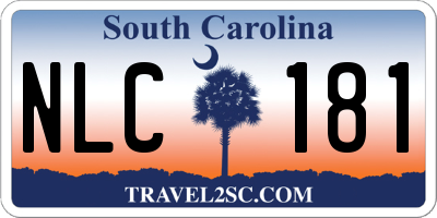 SC license plate NLC181