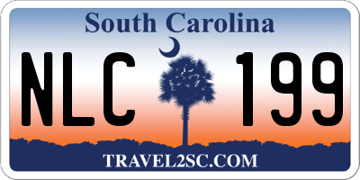 SC license plate NLC199