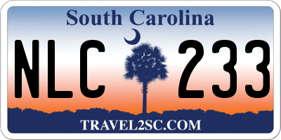 SC license plate NLC233