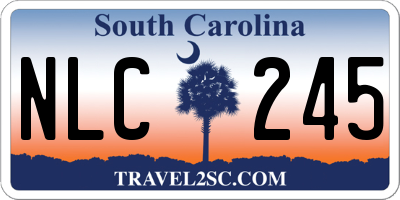 SC license plate NLC245