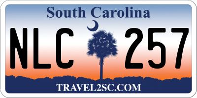 SC license plate NLC257