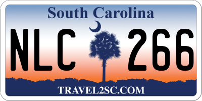 SC license plate NLC266