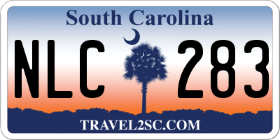 SC license plate NLC283
