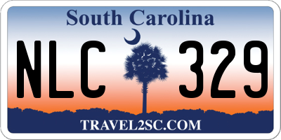 SC license plate NLC329