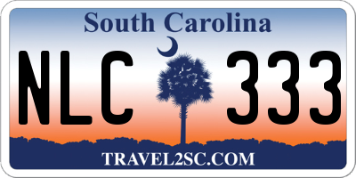SC license plate NLC333