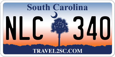 SC license plate NLC340