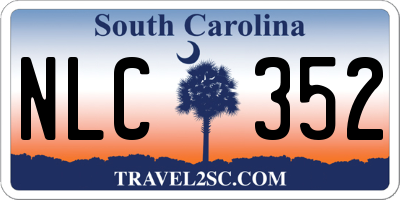 SC license plate NLC352