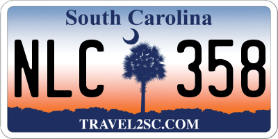 SC license plate NLC358