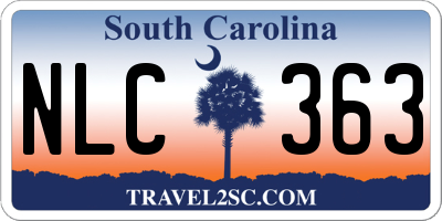 SC license plate NLC363