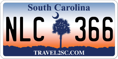 SC license plate NLC366