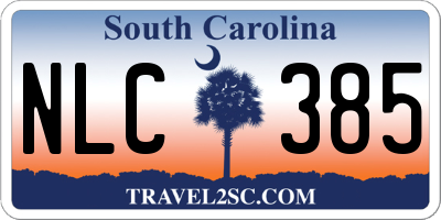 SC license plate NLC385