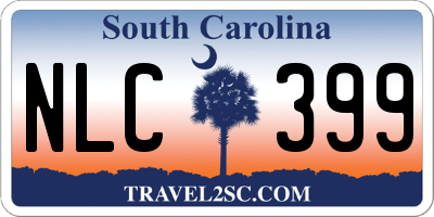 SC license plate NLC399