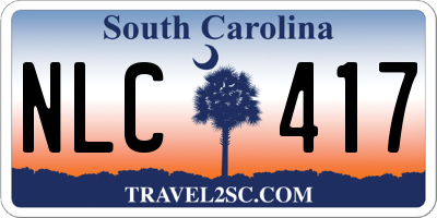 SC license plate NLC417