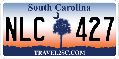 SC license plate NLC427