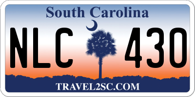 SC license plate NLC430