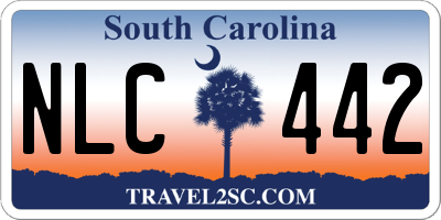 SC license plate NLC442