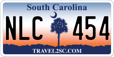 SC license plate NLC454