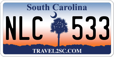SC license plate NLC533