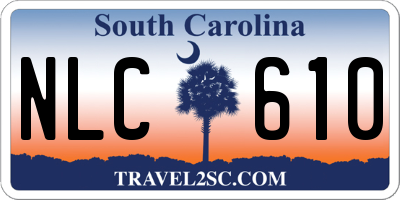 SC license plate NLC610
