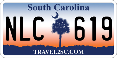 SC license plate NLC619
