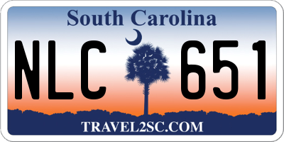 SC license plate NLC651