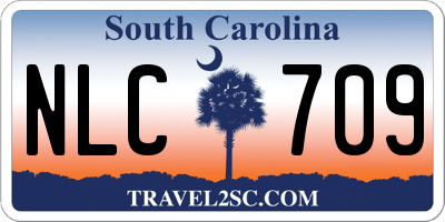 SC license plate NLC709