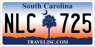 SC license plate NLC725